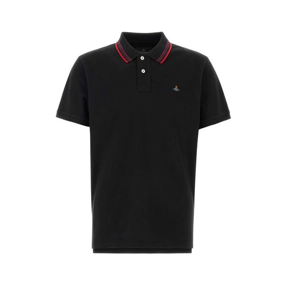 Vivienne Westwood Men Black Piquet Polo Shirt